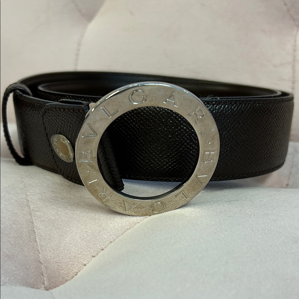 BVLGARI Brown Leather Belt